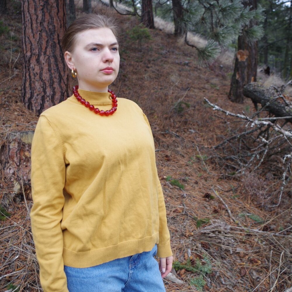 Mustard Colour Northern Reflections Ladies Sweater